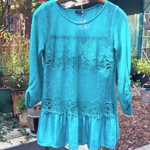 LOLA Turquoise Lace Tunic